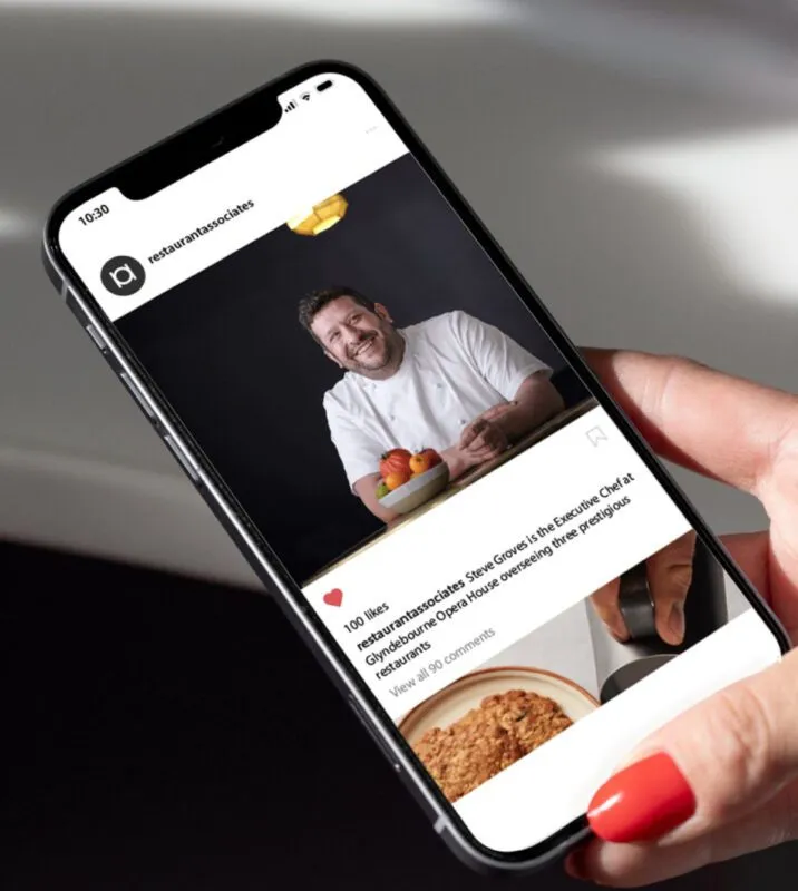 Restaurant associates social templates